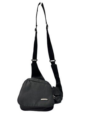 Travelon Black Nylon Crossbody Bag With Adjustable Strap & Multiple Compartments
